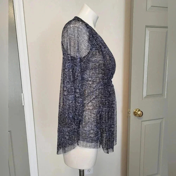 Anthropologie Gretchen Smocked Tunic Silhouette Semi Sheer Pullover Top(S) - Picture 5 of 10